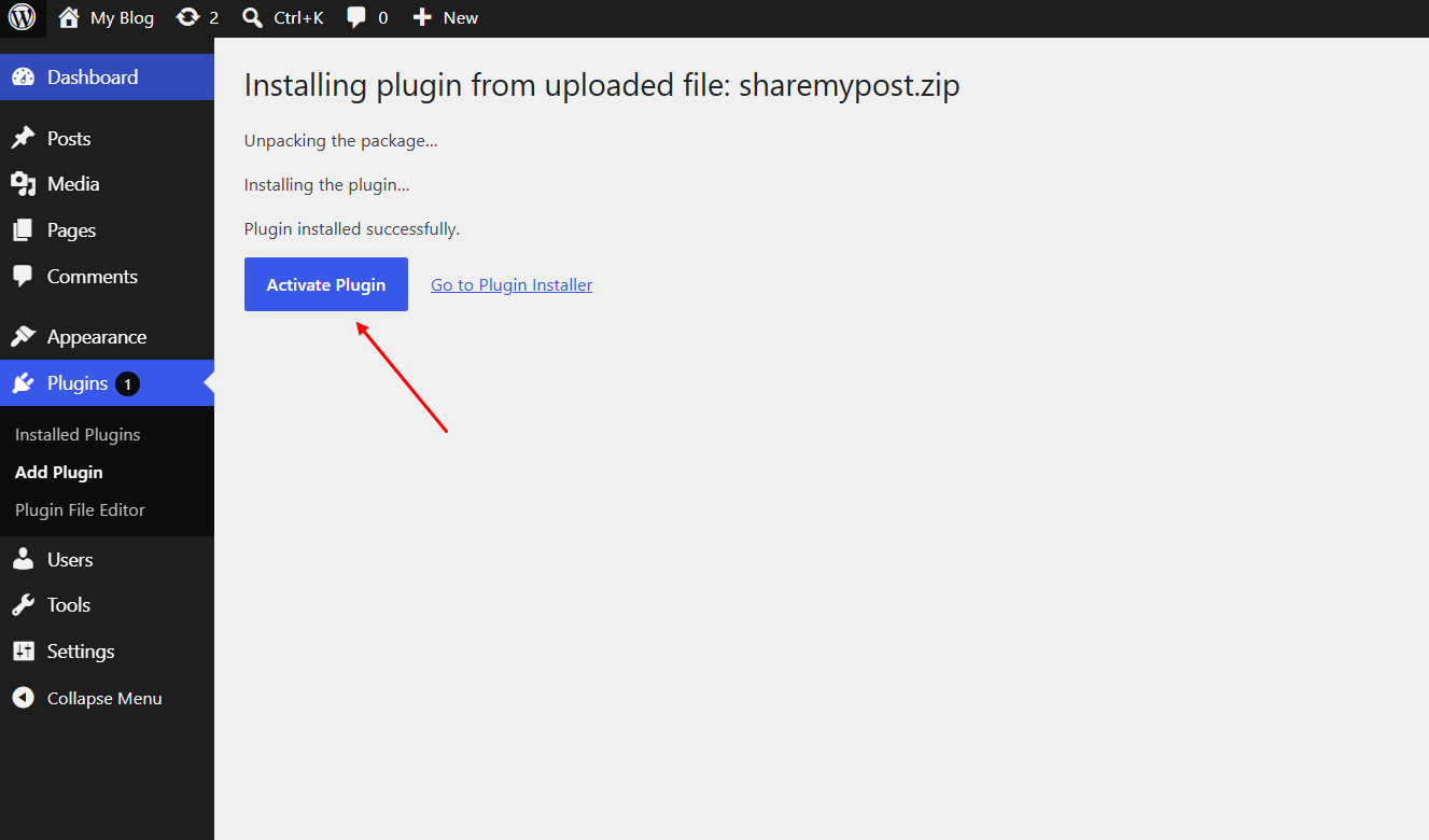 How to Install ShareMyPost Pro
